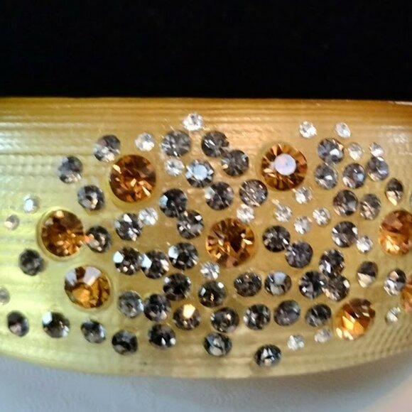Alexis Bittar Crystal Rhinestone Spray Frosted Iridescent Lucite Bracelet - Picture 1 of 4